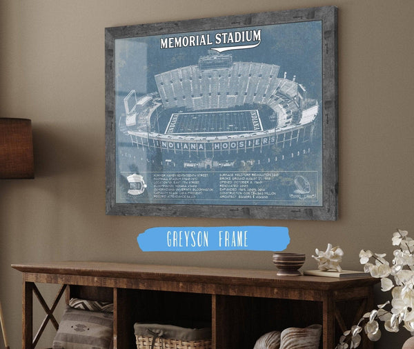 Cutler West Vintage Indiana Hoosiers Football - Memorial Stadium StadiumPrint