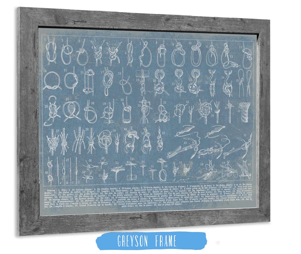 14" x 11" / Greyson Frame Cutler West Vintage Knots - Sailor Knots Nautical Wall Art