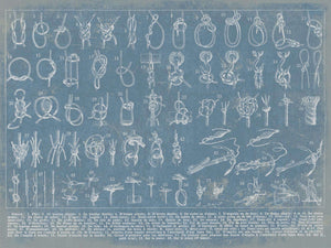 14" x 11" / Unframed Cutler West Vintage Knots - Sailor Knots Nautical Wall Art