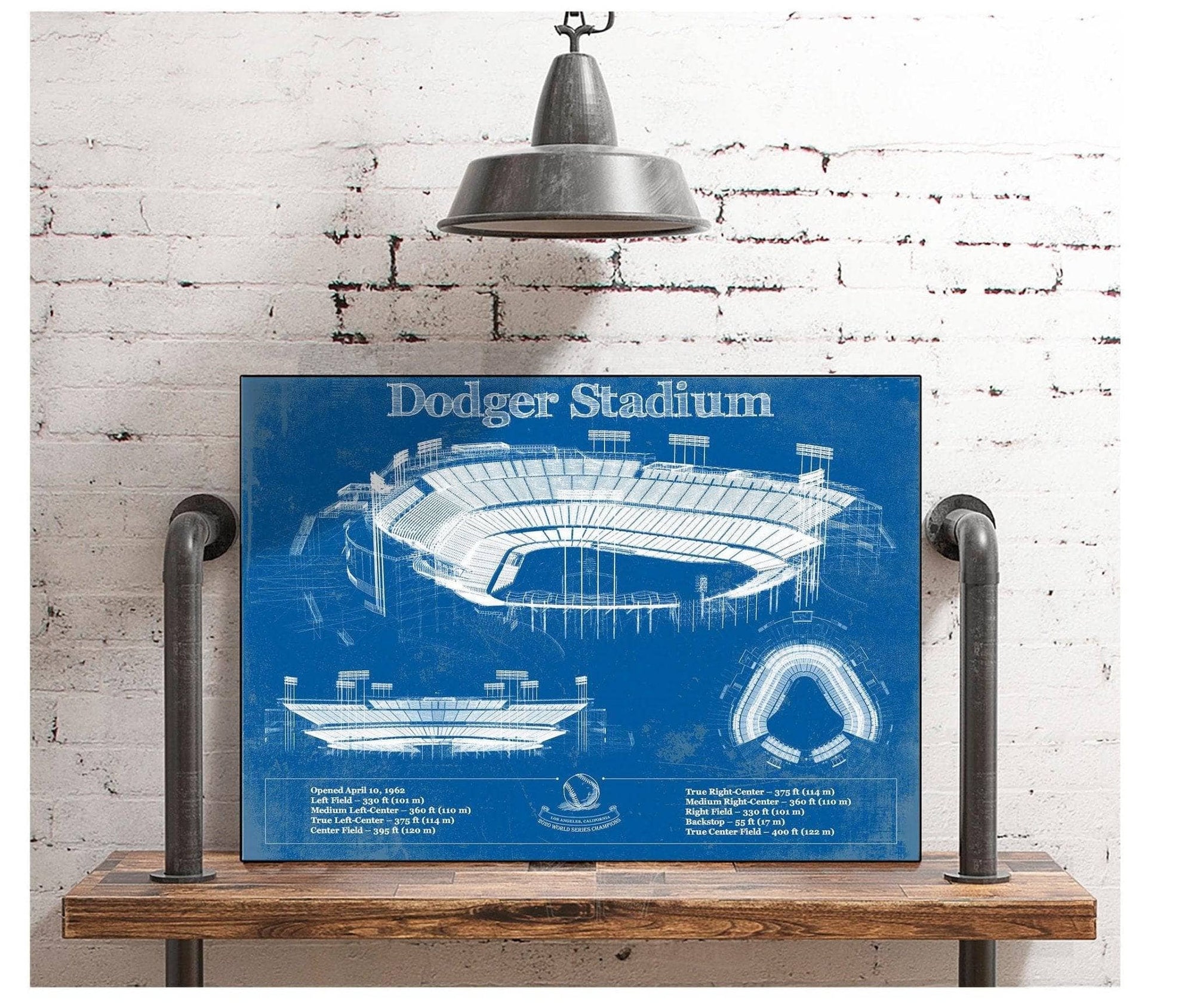 LA Dodger Stadium Subway Art Blueprint Ceramic Coffee MugVintage