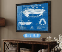 Cutler West Baseball Collection 14" x 11" / Black Frame Vintage LA Dodgers 2020 World Series Champions Dodger Stadium Blueprint Baseball Print 845000152-14"-x-11"58242