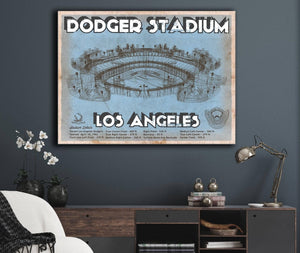 Cutler West Vintage LA Dodgers Stadium Blueprint Baseball Print