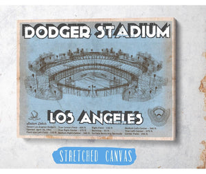 Cutler West Vintage LA Dodgers Stadium Blueprint Baseball Print