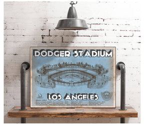 Cutler West Vintage LA Dodgers Stadium Blueprint Baseball Print