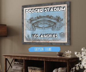 Cutler West Vintage LA Dodgers Stadium Blueprint Baseball Print