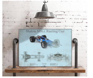 Cutler West Vintage Matra Ms11 F1 Sports Car Print