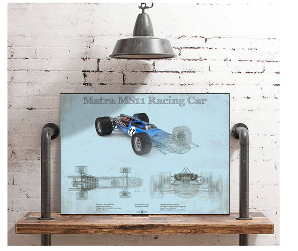 Cutler West Vintage Matra Ms11 F1 Sports Car Print