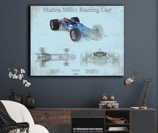 Cutler West Vintage Matra Ms11 F1 Sports Car Print