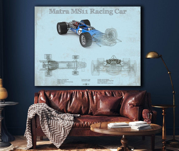 Cutler West Vintage Matra Ms11 F1 Sports Car Print