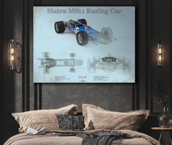 Cutler West Vintage Matra Ms11 F1 Sports Car Print