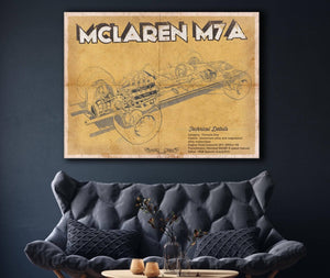 Cutler West Vintage Mclaren M7a Formula One Race Car Print