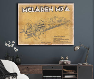 Cutler West Vintage Mclaren M7a Formula One Race Car Print