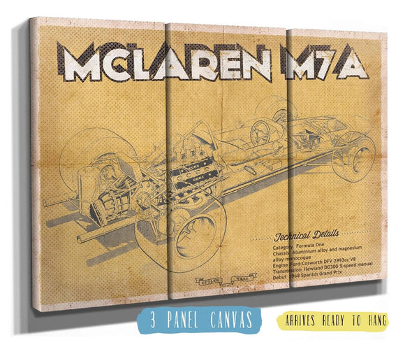 Cutler West Vintage Mclaren M7a Formula One Race Car Print