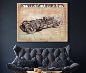 Cutler West Vintage Mercedes-Benz 300 SLR Sports Car Print