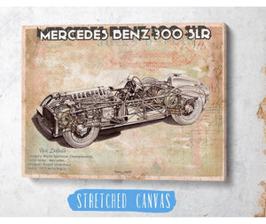Cutler West Vintage Mercedes-Benz 300 SLR Sports Car Print