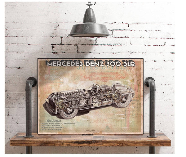 Cutler West Vintage Mercedes-Benz 300 SLR Sports Car Print