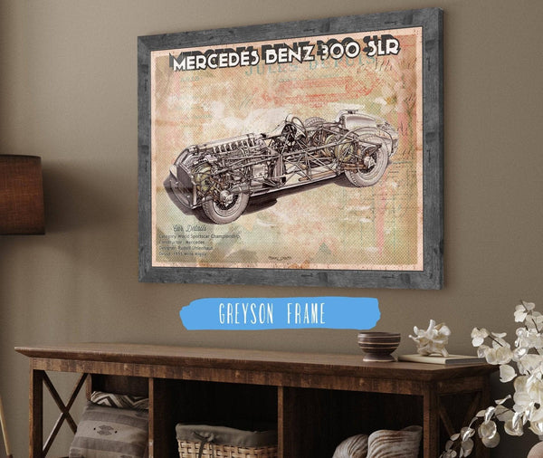 Cutler West Vintage Mercedes-Benz 300 SLR Sports Car Print