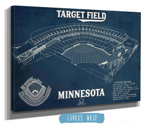 Cutler West Vintage Minnesota Twins - Target Field Baseball Print