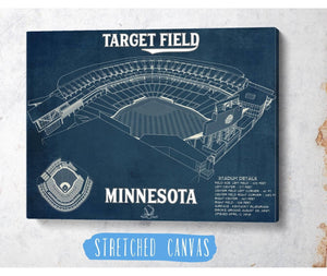 Cutler West Vintage Minnesota Twins - Target Field Baseball Print
