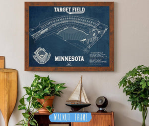 Cutler West Vintage Minnesota Twins - Target Field Baseball Print
