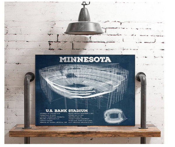 Cutler West Vintage Minnesota Vikings - US Bank Stadium Wall Art