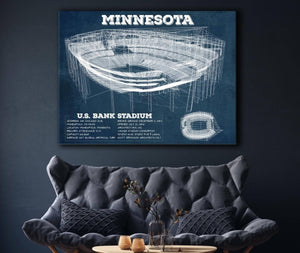 Cutler West Vintage Minnesota Vikings - US Bank Stadium Wall Art