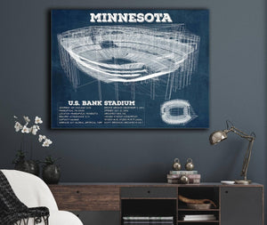 Cutler West Vintage Minnesota Vikings - US Bank Stadium Wall Art
