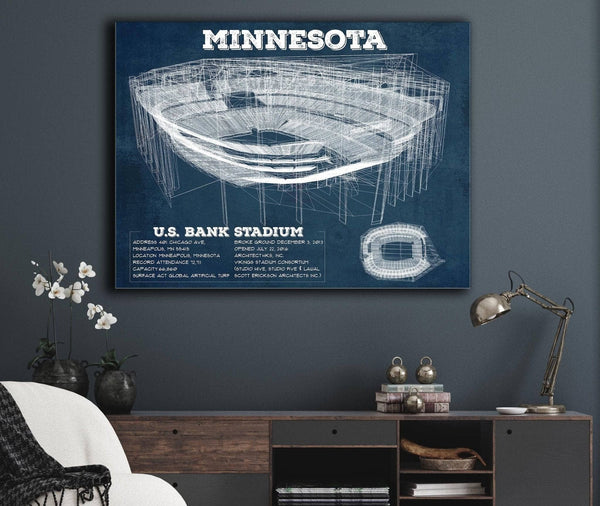 Cutler West Vintage Minnesota Vikings - US Bank Stadium Wall Art