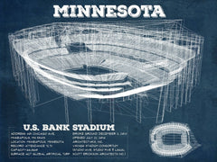 14" x 11" / Unframed Cutler West Vintage Minnesota Vikings - US Bank Stadium Wall Art