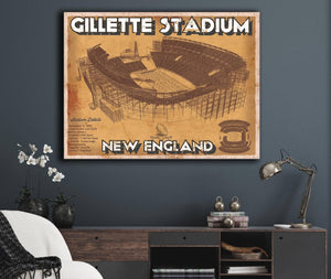 Cutler West Vintage New England Patriots Gillette Stadium Wall Art