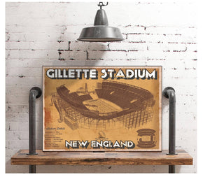 Cutler West Vintage New England Patriots Gillette Stadium Wall Art