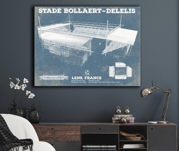 Cutler West Vintage RC Lens Stade Bollaert-Delelis Stadium Soccer Print