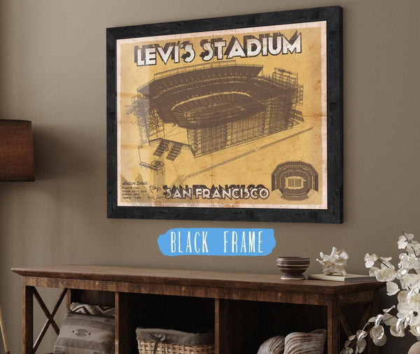 20" x 16" / Black Frame Cutler West Vintage San Francisco 49ers - Levi's Stadium NFL Print