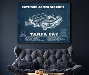 Cutler West Vintage Tampa Bay Buccaneers - Raymond James Stadium Print