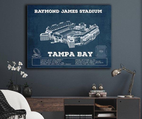 Cutler West Vintage Tampa Bay Buccaneers - Raymond James Stadium Print