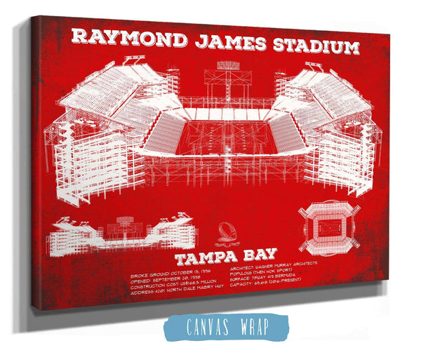Cutler West Vintage Tampa Bay Buccaneers Team Color - Raymond James Stadium Print