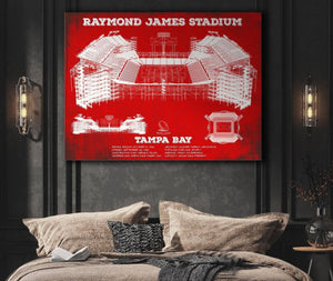 Cutler West Vintage Tampa Bay Buccaneers Team Color - Raymond James Stadium Print