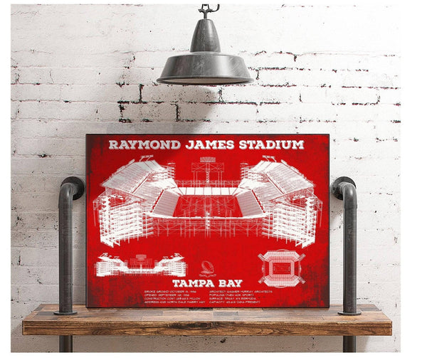Cutler West Vintage Tampa Bay Buccaneers Team Color - Raymond James Stadium Print