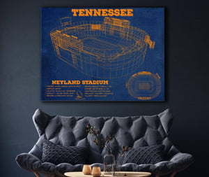 Cutler West Vintage Tennessee Volunteers - Neyland Stadium Blueprint Wall Art