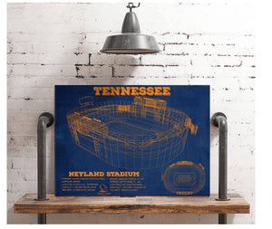 Cutler West Vintage Tennessee Volunteers - Neyland Stadium Blueprint Wall Art