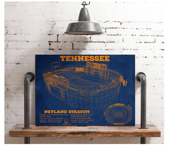Cutler West Vintage Tennessee Volunteers - Neyland Stadium Blueprint Wall Art