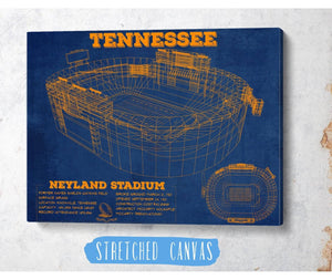 Cutler West Vintage Tennessee Volunteers - Neyland Stadium Blueprint Wall Art