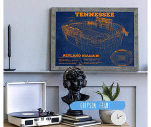 Cutler West Vintage Tennessee Volunteers - Neyland Stadium Blueprint Wall Art