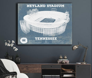 Cutler West Vintage Tennessee Volunteers Neyland Stadium Blueprint Wall Art