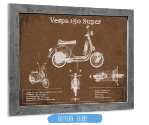 Cutler West Vintage Vespa 150 VBC Scooter Patent Print