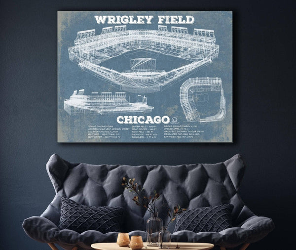 Cutler West Vintage Wrigley Field Print - Chicago Cubs Baseball Art Print