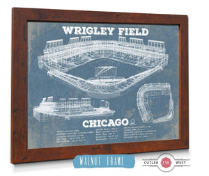Cutler West Vintage Wrigley Field Print - Chicago Cubs Baseball Art Print