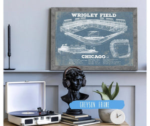 Cutler West Vintage Wrigley Field Print - Chicago Cubs Baseball Art Print