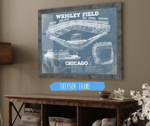 Cutler West Vintage Wrigley Field Print - Chicago Cubs Baseball Art Print