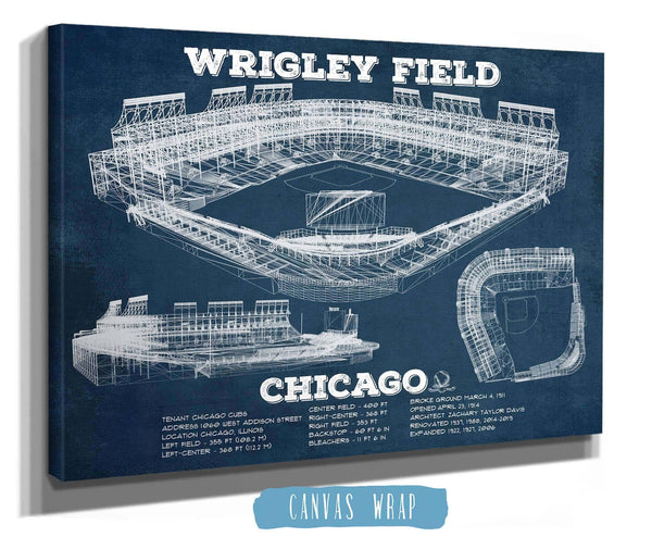 Cutler West Vintage Wrigley Field Print - Chicago Cubs Baseball Print
